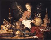 PEREDA, Antonio de Allegory of vanity oil painting artist